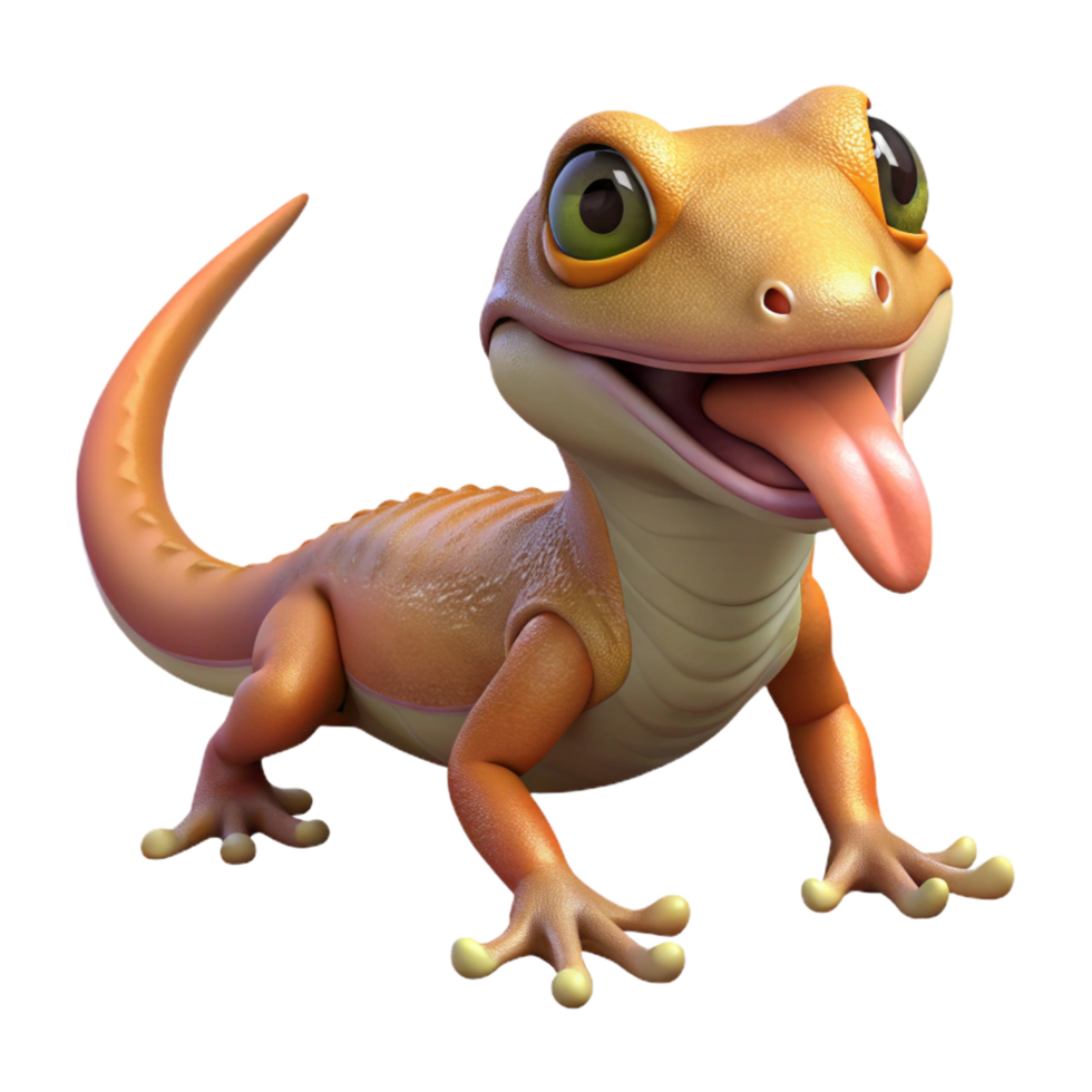 elegant nostalgic classic A basking lizard, tongue flicking with Transparent Background high resolution png