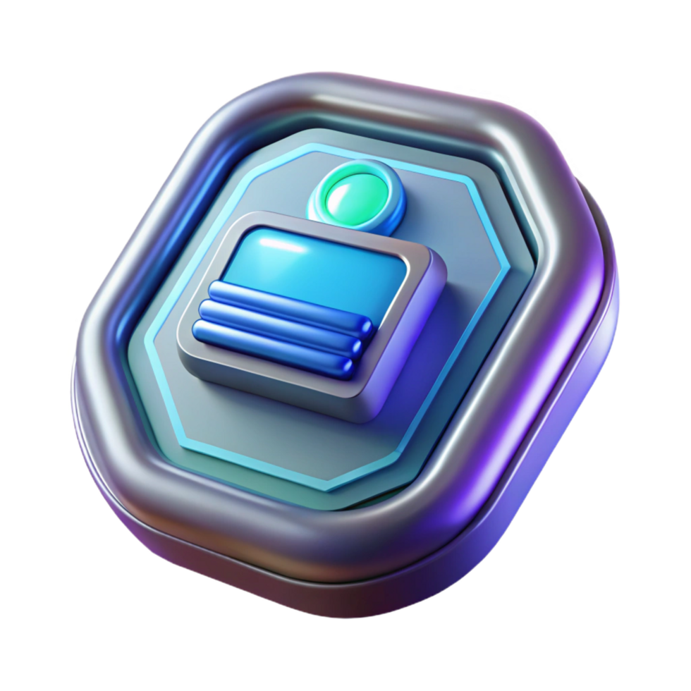 splendid nostalgic artistic Futuristic communicator badge with holographic display with Transparent Background perfect clarity png