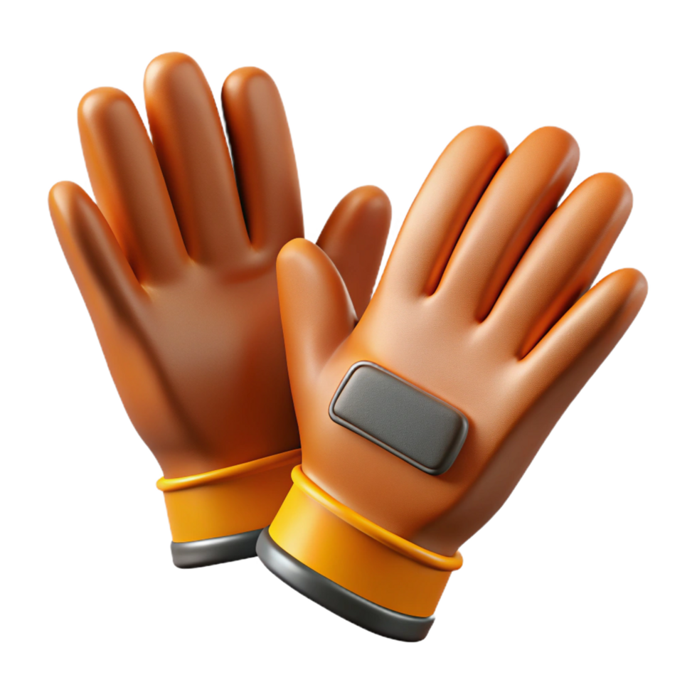 impressive victorian Work gloves leather with Transparent Background ultra HD png