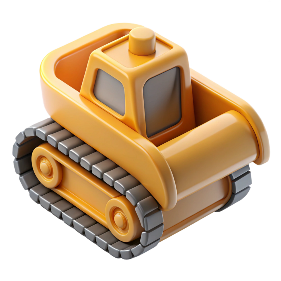 melancholic pristine Bulldozer track close-up with Transparent Background elite png