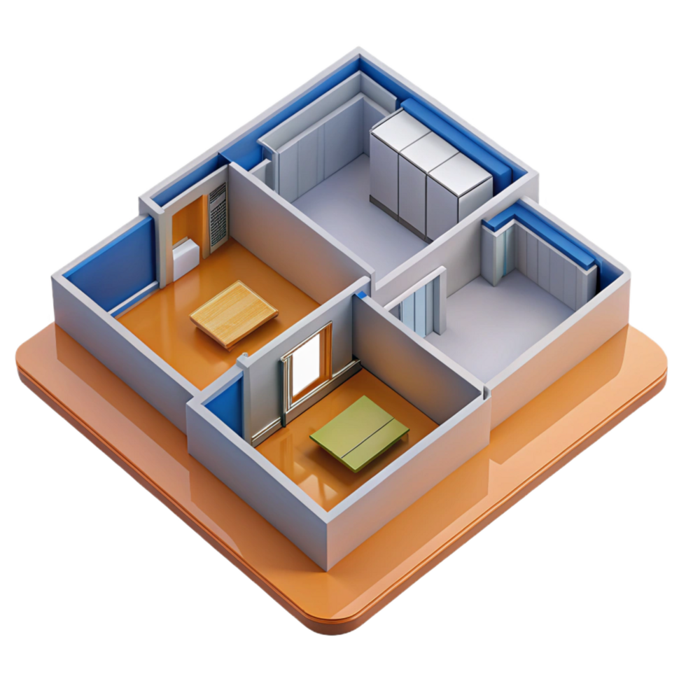 dazzling ethereal contemporary Floor plan architectural drawing with Transparent Background authentic png