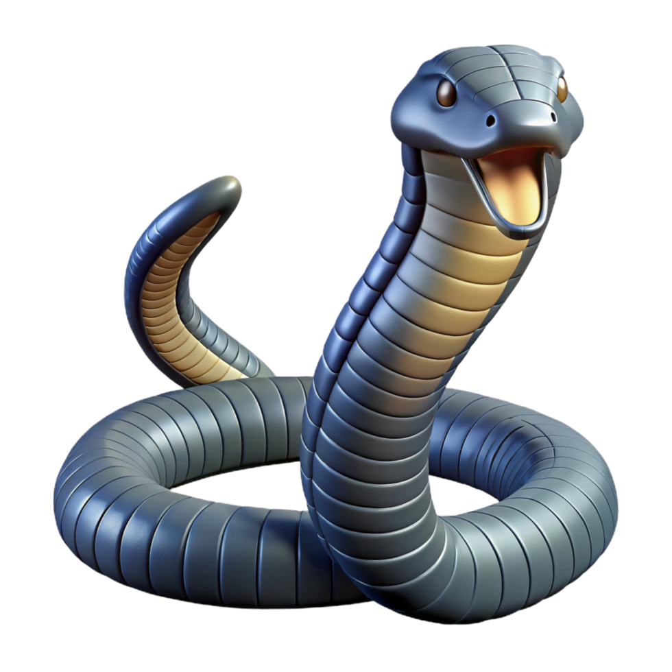 captivating gothic A slithering king cobra snake with Transparent Background masterfully captured png