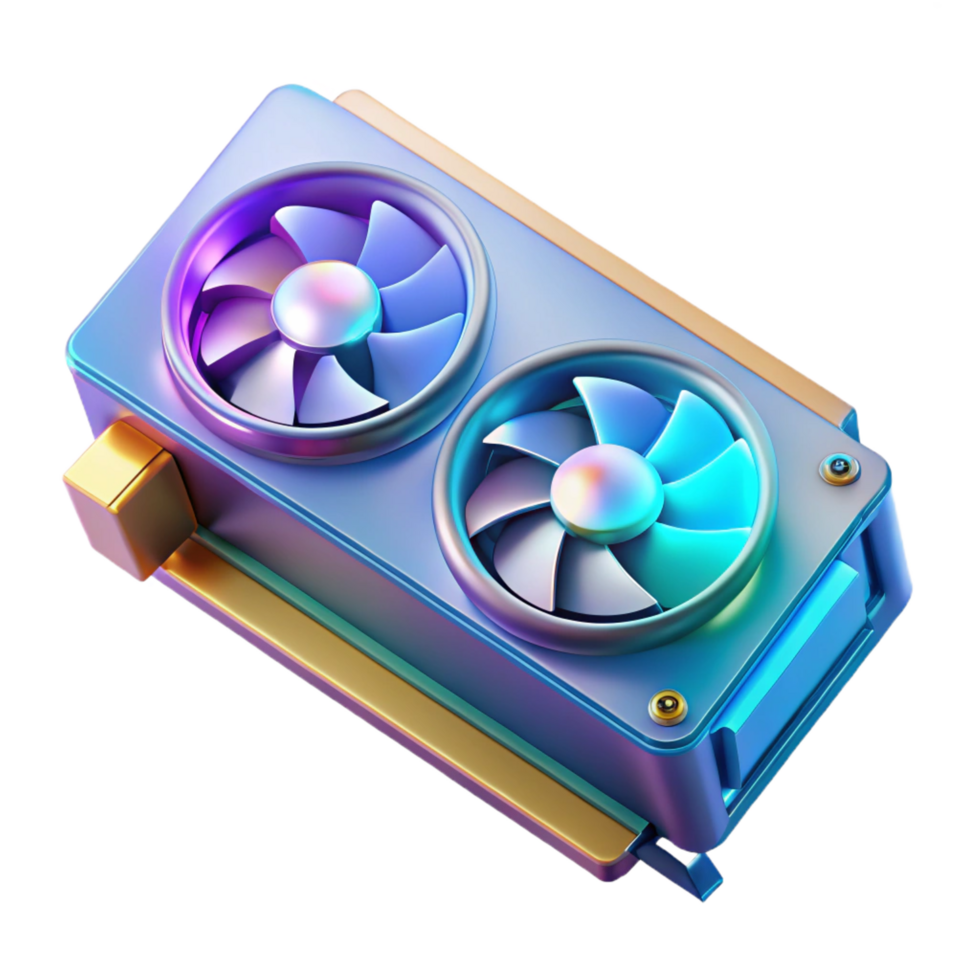pristine distinctive Graphics card with Transparent Background png
