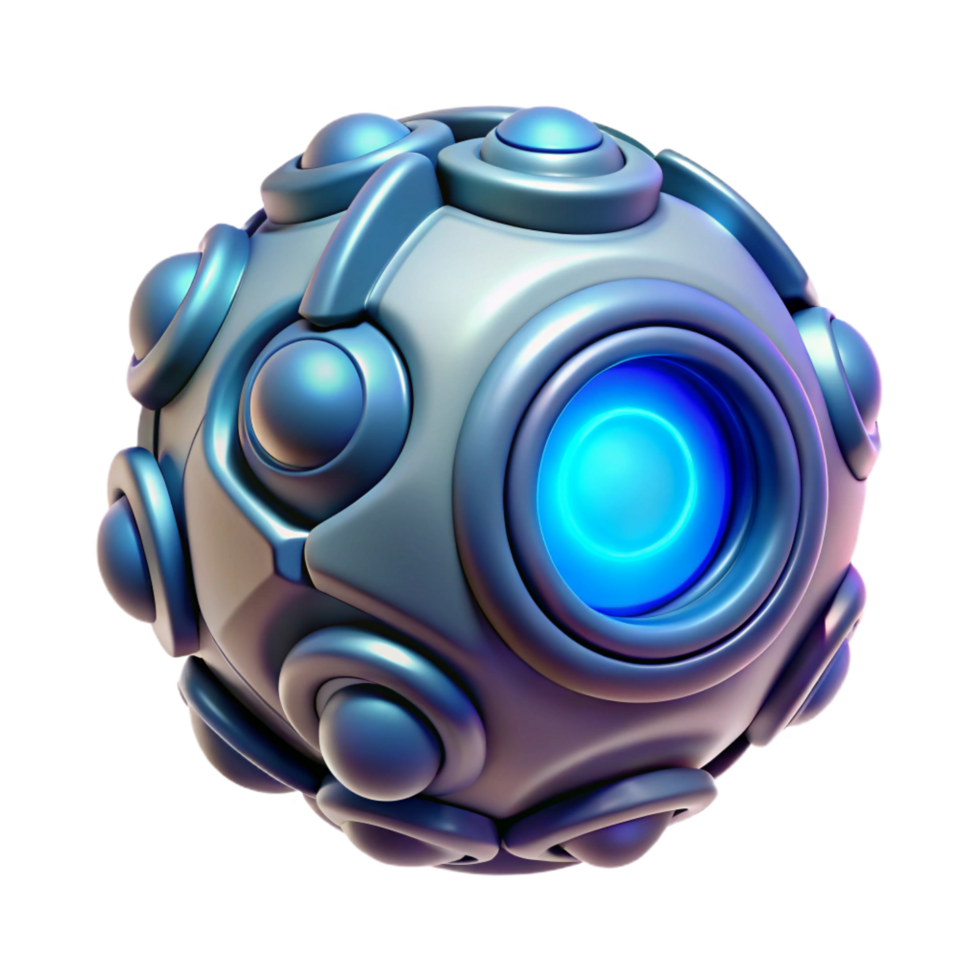 alluring vintage Isolated cutout of a single, futuristic, ultra-detailed concept art style energy cell, glowing core with Transparent Background handcrafted png
