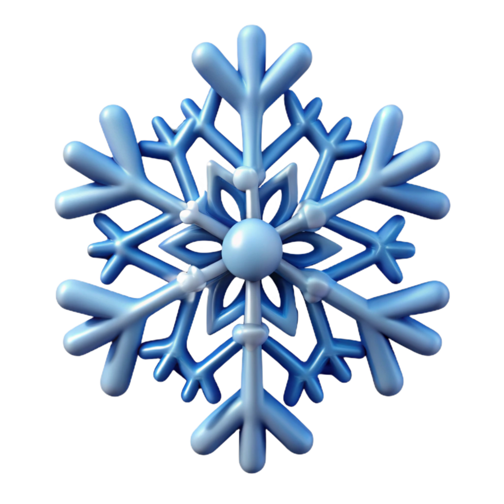beautiful acclaimed A single, perfectly formed snowflake, with intricate details with Transparent Background png