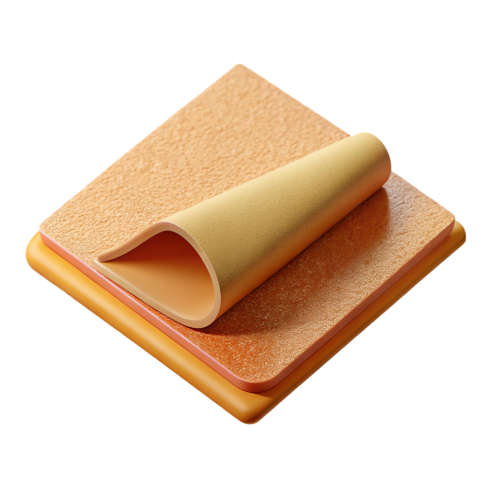 glorious intense organic Sandpaper sheet with Transparent Background expertly shot png