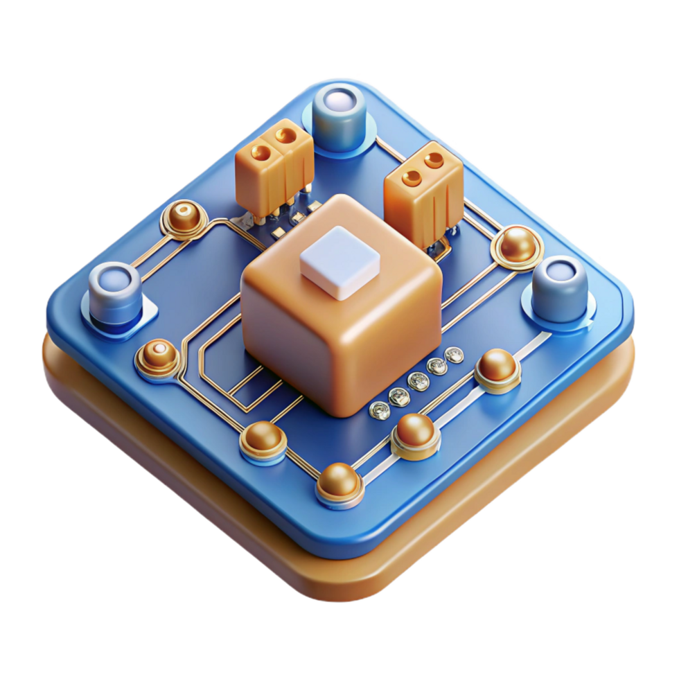 extraordinary distinguished Circuit board with intricate details with Transparent Background png