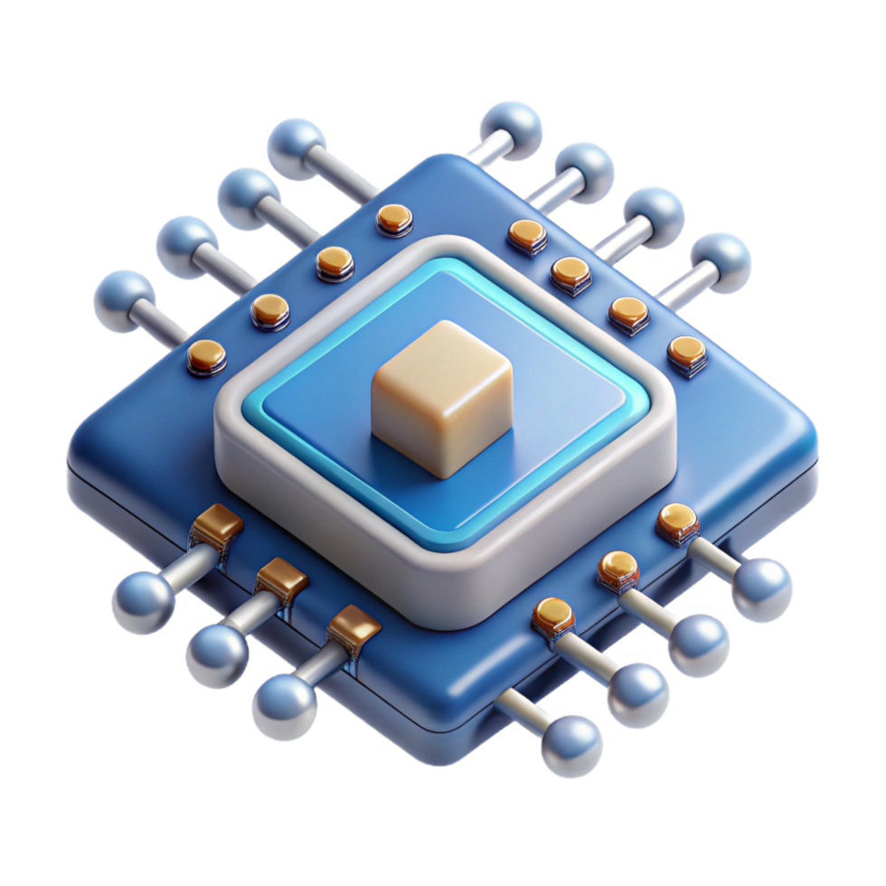 fascinating abstract Artificial intelligence circuit board with Transparent Background refined png