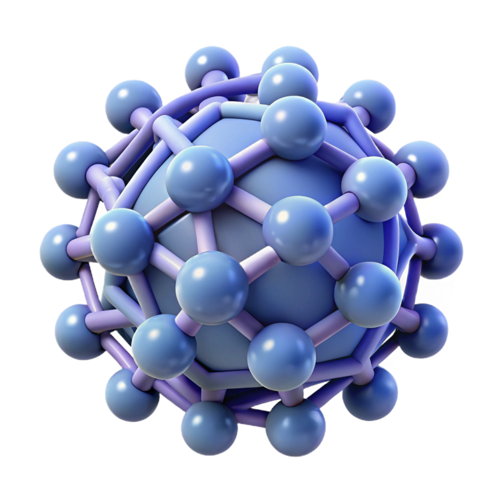 pristine reflective elegant Nanotechnology microscopic image with Transparent Background museum quality png
