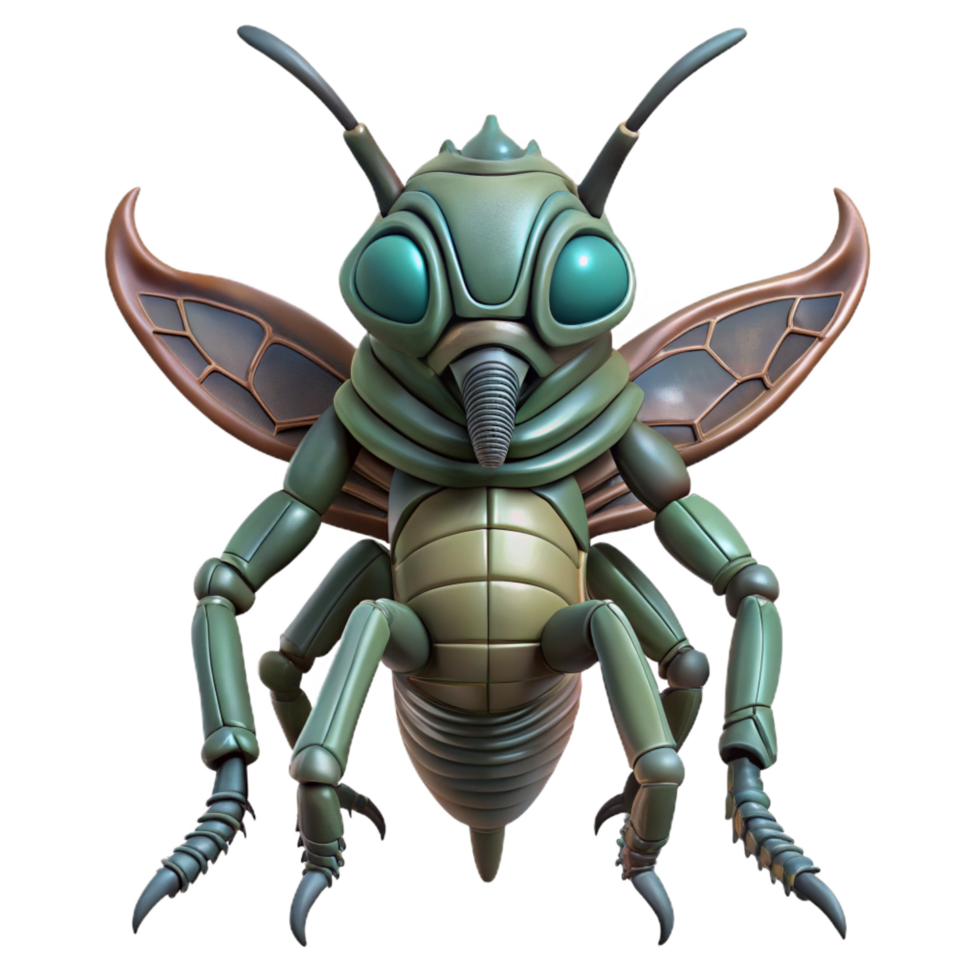 sought-after organic Alien insect with chitinous armor and large mandibles with Transparent Background detailed png