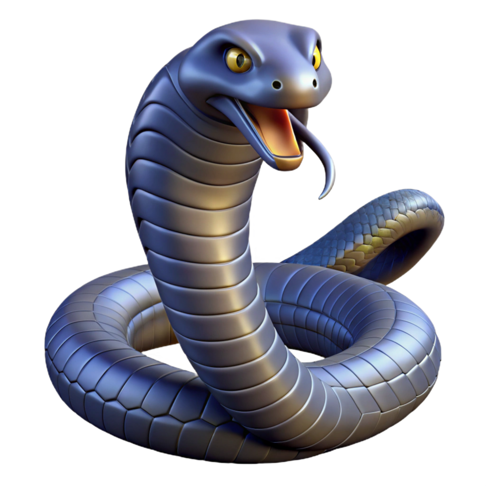 majestic coveted A slithering king cobra snake with Transparent Background png