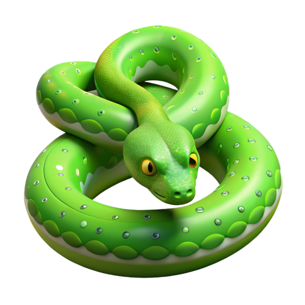celebrated mid-century A slithering green tree python with Transparent ...