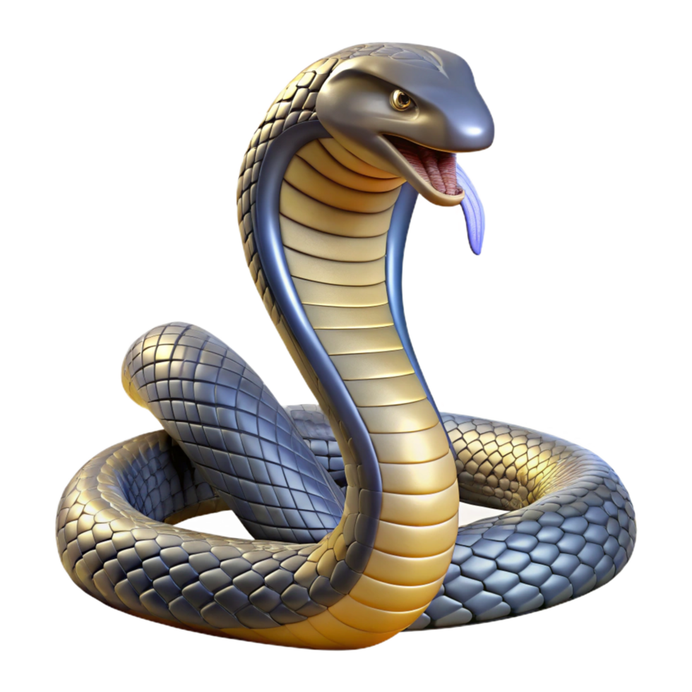 dramatic captivating A king cobra with Transparent Background top-tier png