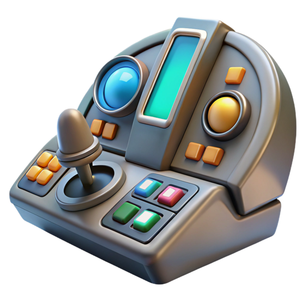 alluring nordic Spaceship cockpit control panel with illuminated buttons with Transparent Background masterfully captured png