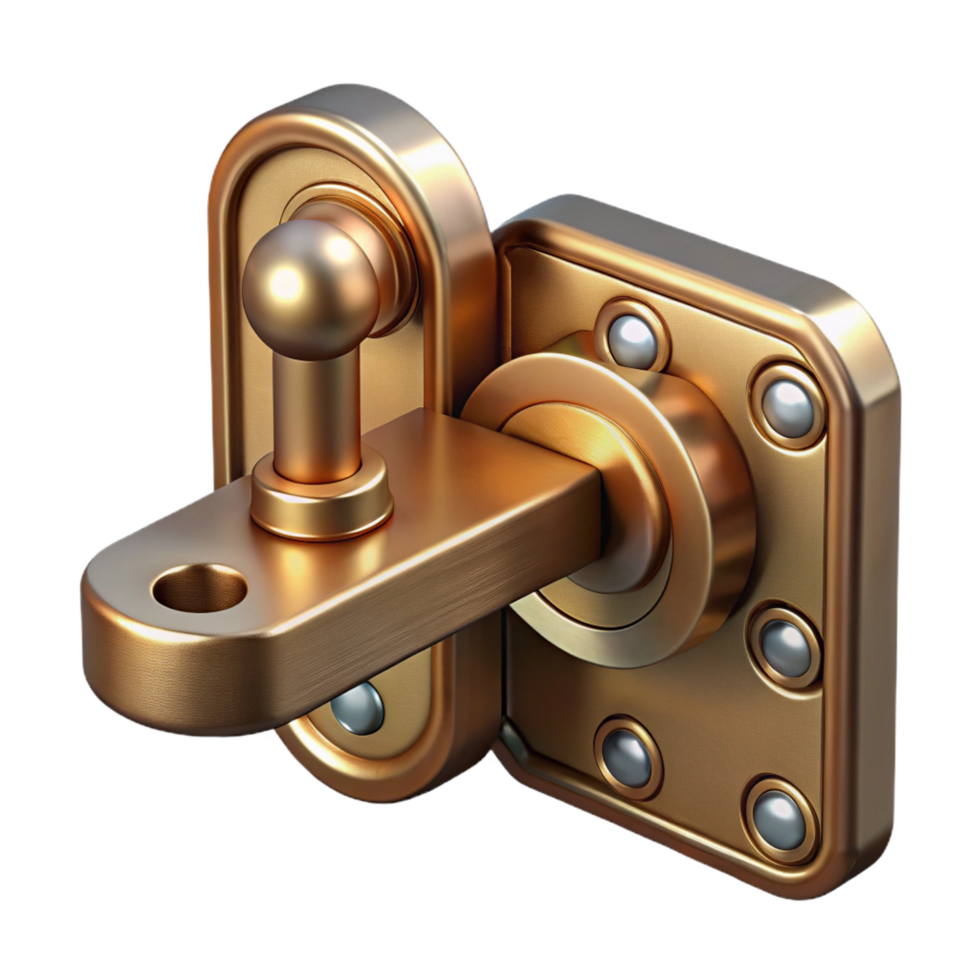 alluring distinguished Window latch antique brass with Transparent Background png