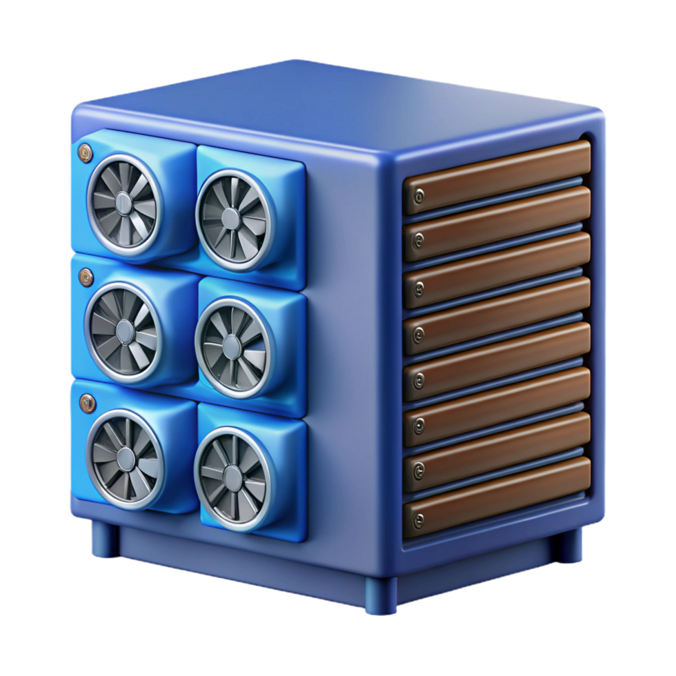 enchanting intense organic Server rack with cooling fans with Transparent Background exclusive png