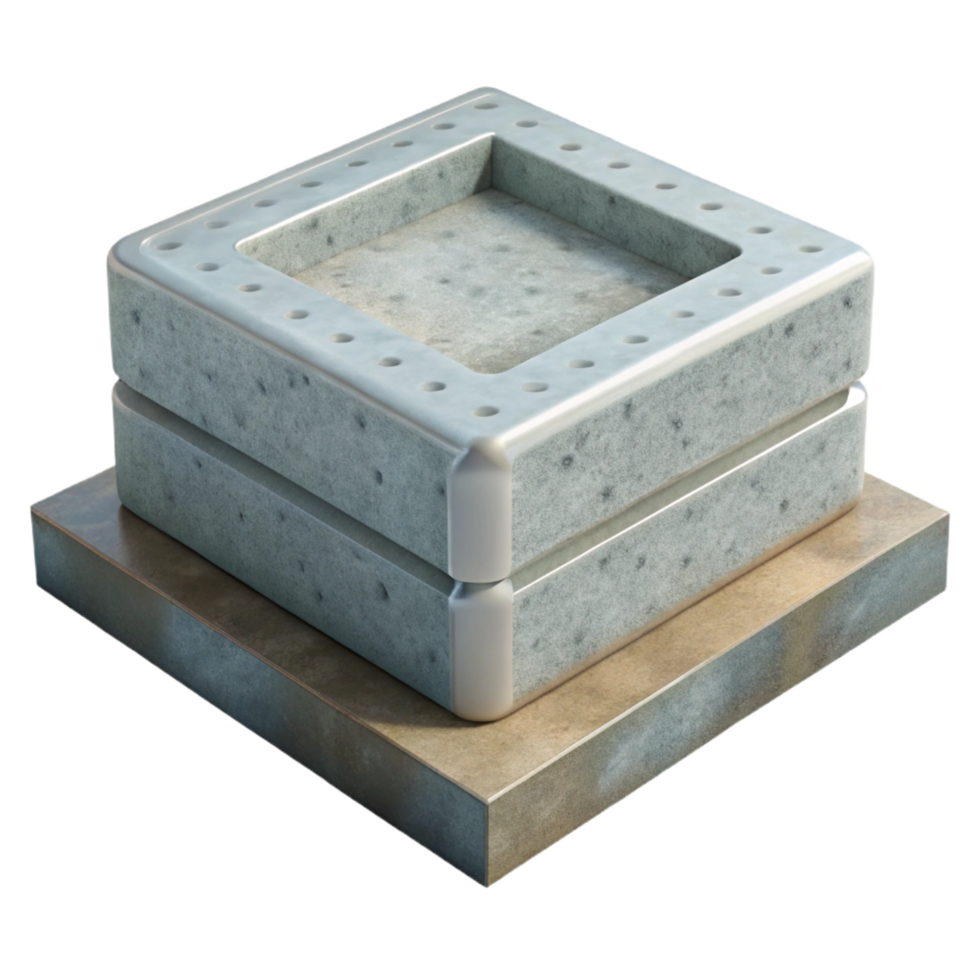 splendid traditional Concrete foundation block with Transparent Background precision png