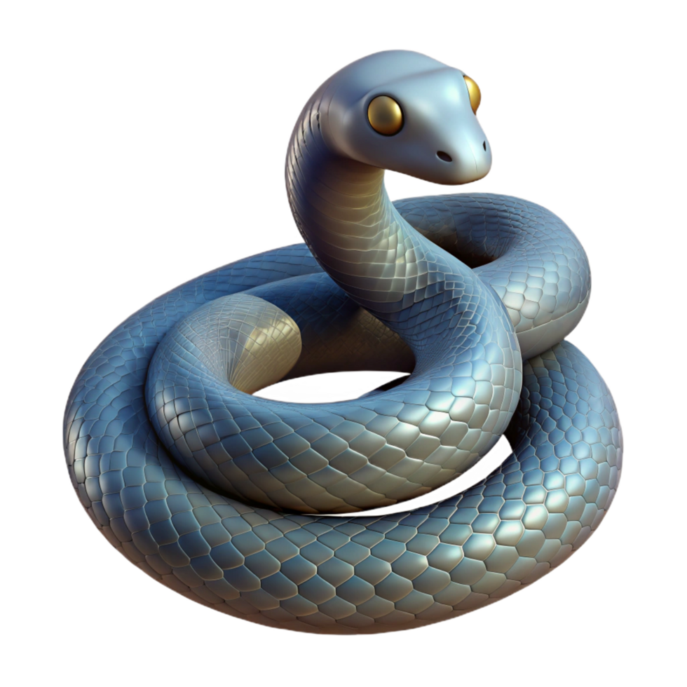 picturesque gothic Snake coiled with Transparent Background elite png