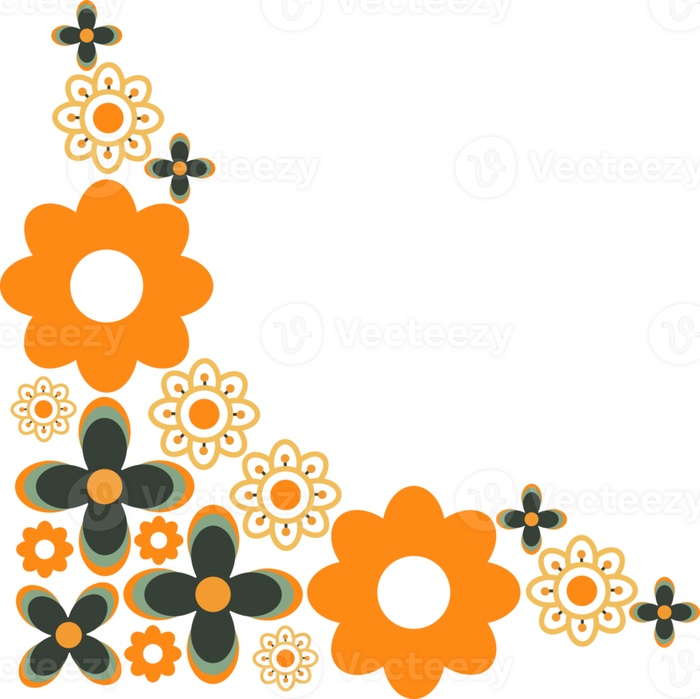 Delicate Petals corner in Minimalist Design png
