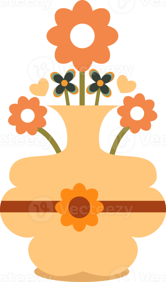 Vase Filled with Flowers png
