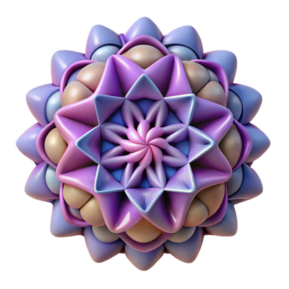 coveted mid-century Hyper-specific, isolated cutout, concept art style, single, intricate fractal pattern, mathematically generated with Transparent Background exclusive png