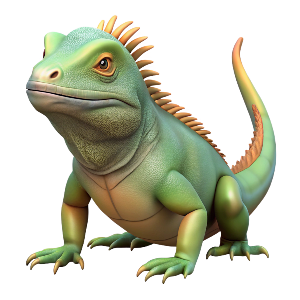 striking passionate baroque An iguana with Transparent Background exclusive png