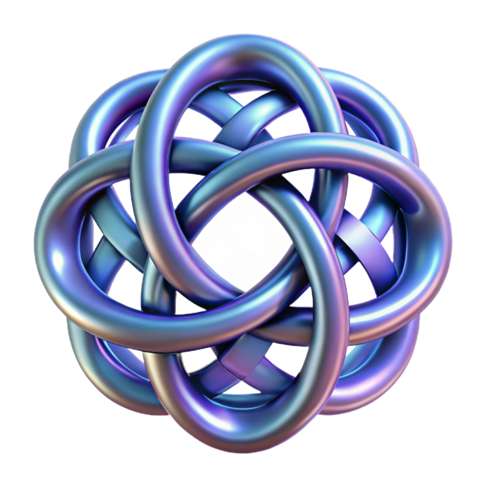 exemplary mid-century An intricate Celtic knot made of interwoven light trails with Transparent Background impeccable png