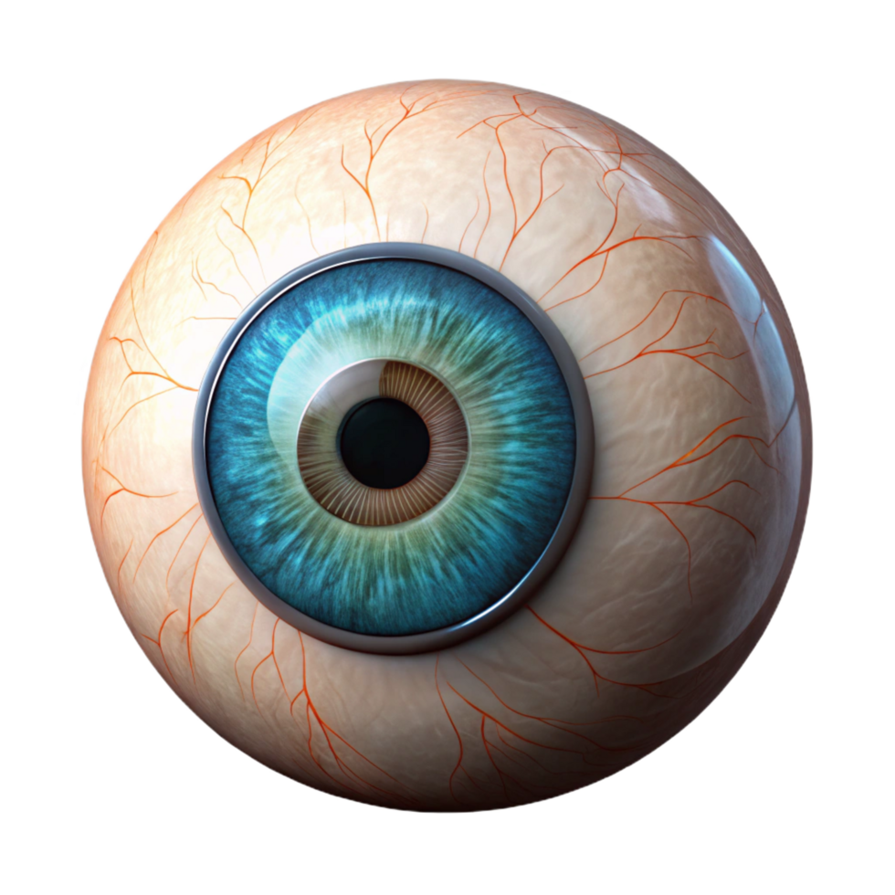 picturesque memorable Isolated cutout of a single ultra-detailed photorealistic human eye iris with intricate patterns, professional render with Transparent Background png