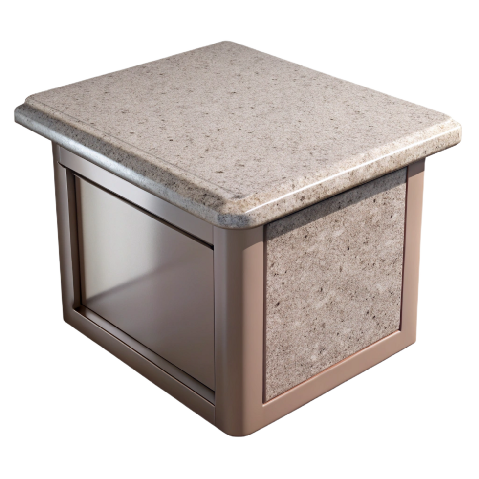 impressive baroque Quartz countertop, engineered stone, kitchen design with Transparent Background flawless png