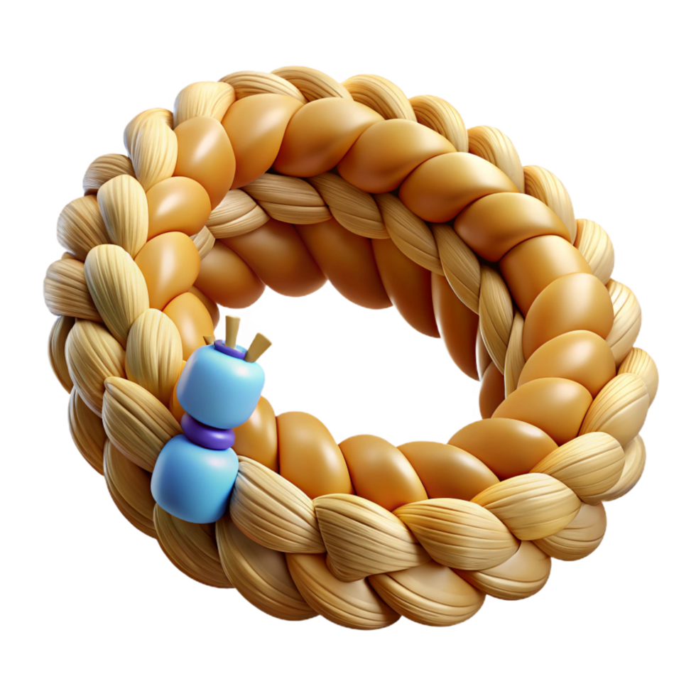 exceptional victorian Ultra-detailed, photorealistic isolated cutout of a tribal bracelet made of woven grass and beads with Transparent Background ultra HD png