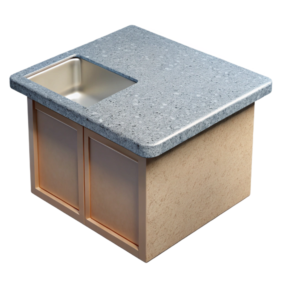 radiant bohemian Quartz countertop, engineered stone, kitchen design with Transparent Background handcrafted png