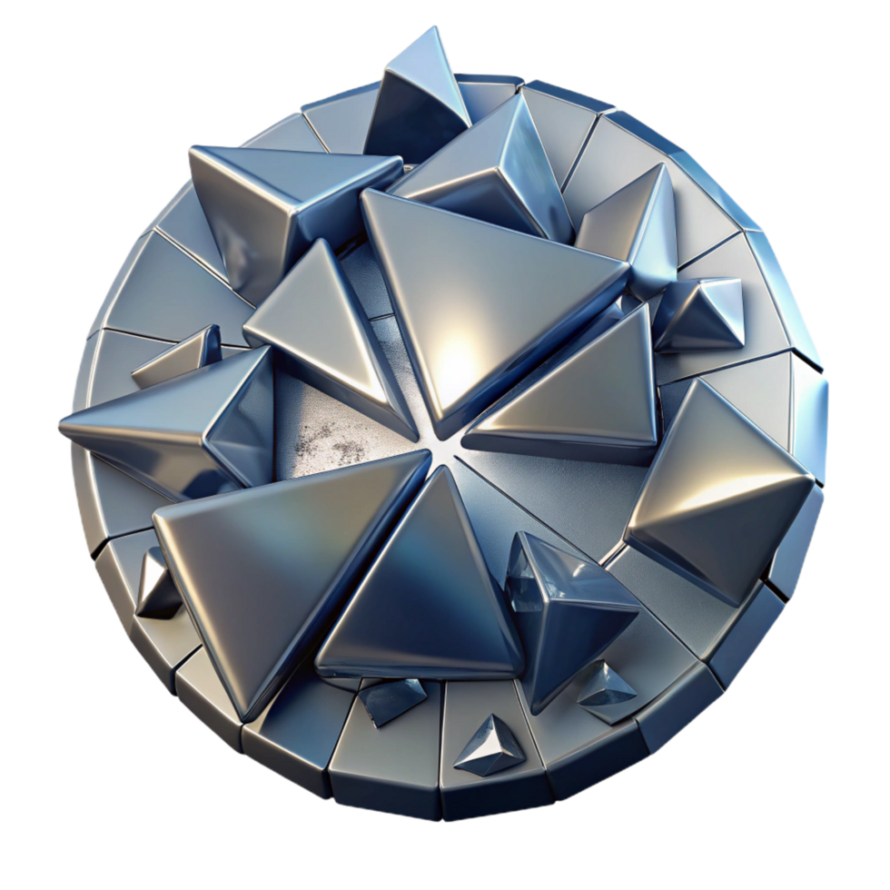 reflective spectacular Hyper-specific concept art style isolated cutout of a single fragmented, shattered mirror reflecting abstract shapes with Transparent Background impeccable png