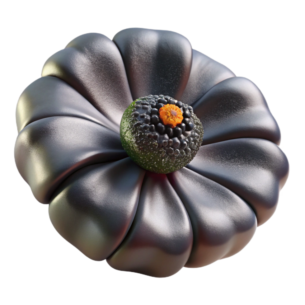 pristine rustic Professional render ultra-detailed isolated cutout of a single poppy seed, tiny, black, textured surface, macro photography, with Transparent Background handcrafted png
