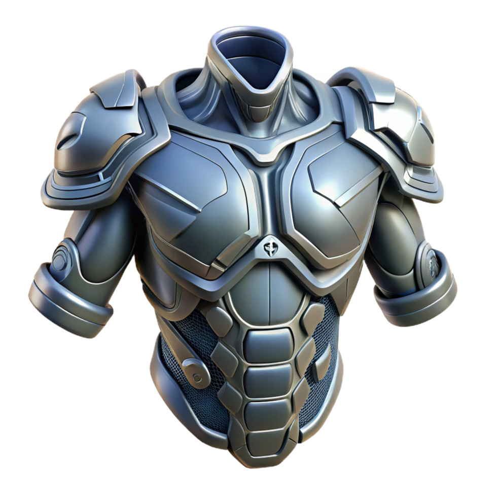 sumptuous art deco Cybernetic armor plating with intricate design with Transparent Background flawless png