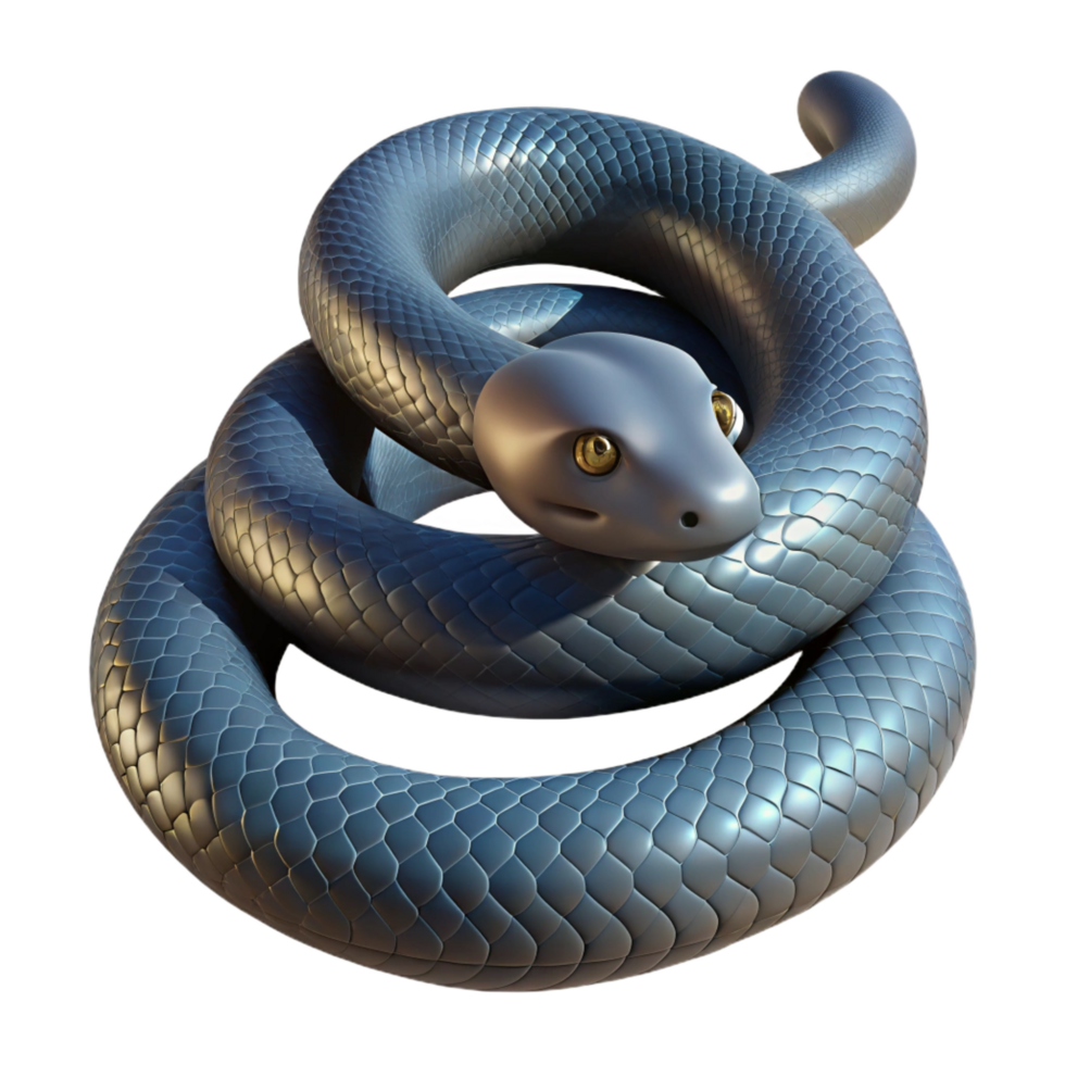 gorgeous baroque Snake coiled with Transparent Background professional png