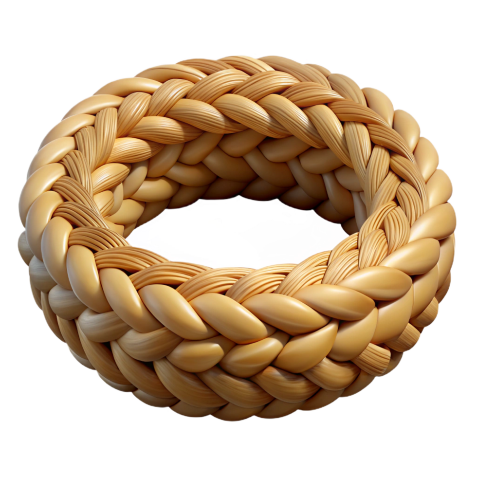 fascinating exemplary Ultra-detailed, photorealistic, isolated cutout of a tribal woman's woven bracelet made from plant fibers with Transparent Background png