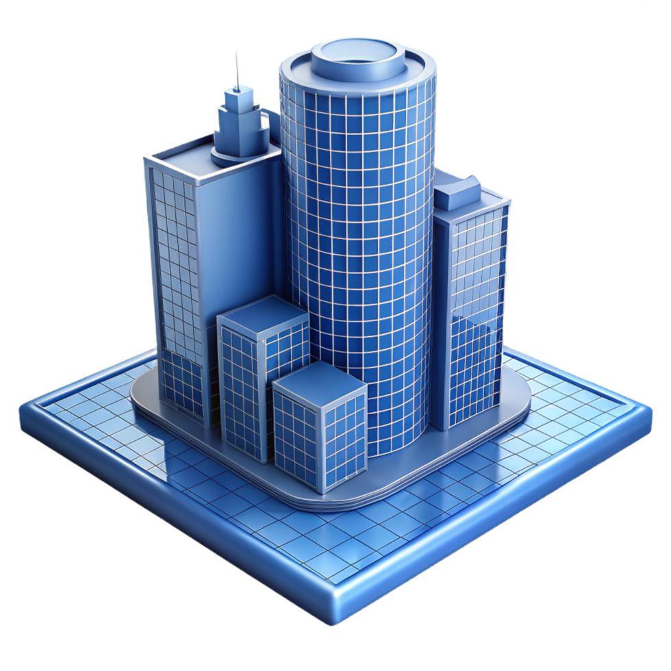 notable elegant Skyscraper blueprint architectural drawing, with Transparent Background expertly shot png