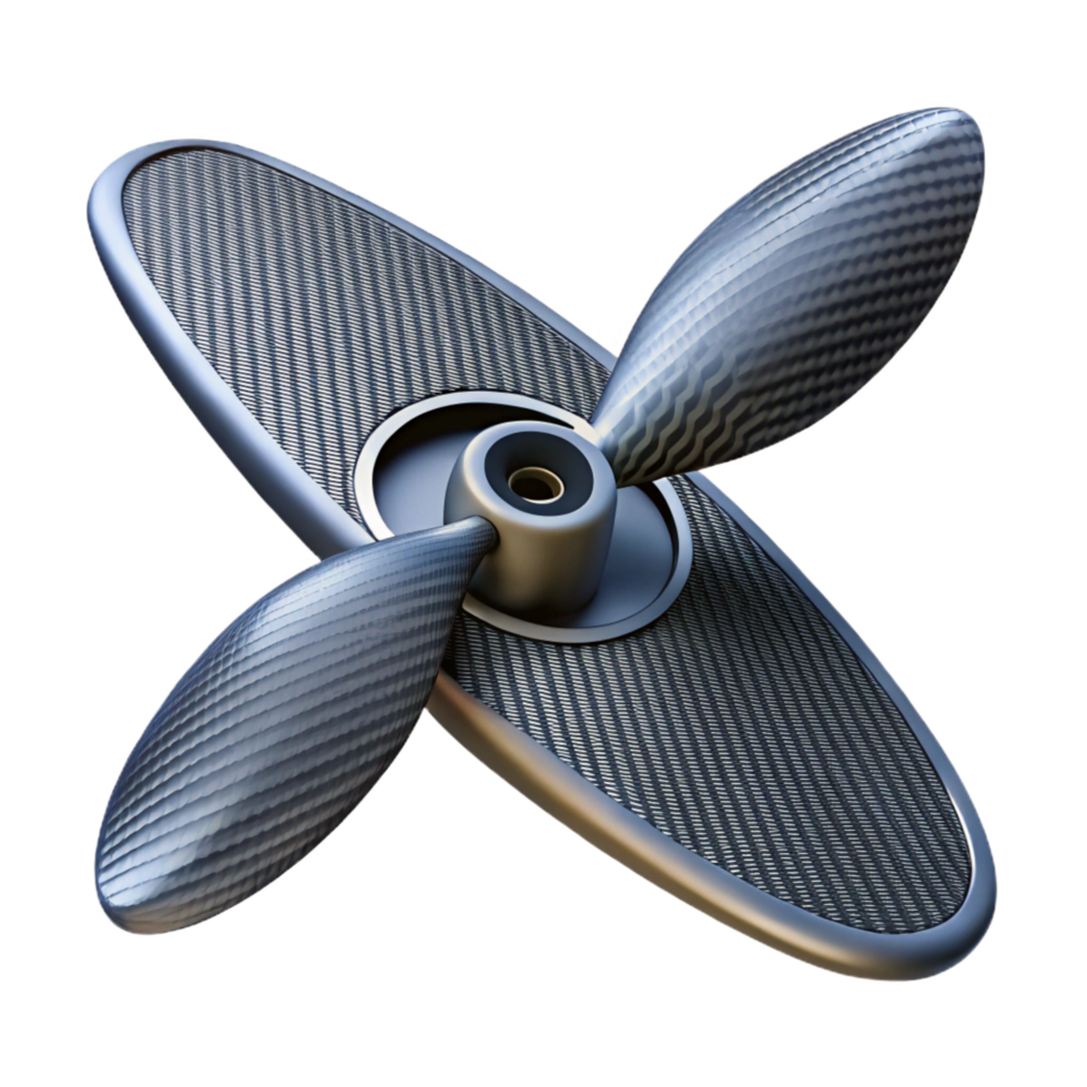 splendid victorian Hyper-specific, ultra-detailed, professional render of a single, carbon fiber drone propeller, isolated cutout with Transparent Background impeccable png