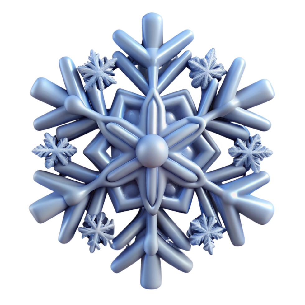 glorious acclaimed Ultra-detailed isolated cutout of a hyper-specific photorealistic snowflake, intricate crystalline structure, symmetrical, with Transparent Background png