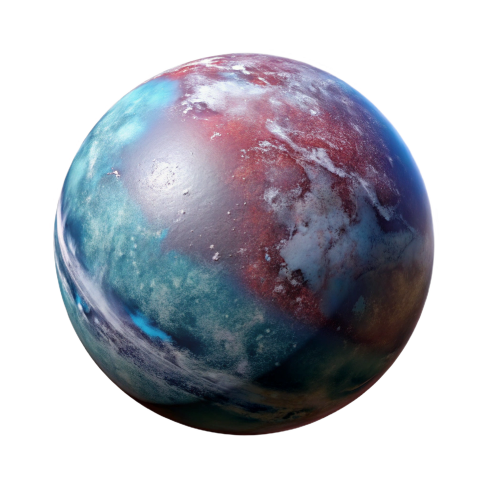 fascinating whimsical geometric Photorealistic, ultra-detailed, professional render, isolated cutout of a single, hyper-specific, rogue planet with Transparent Background impeccable png