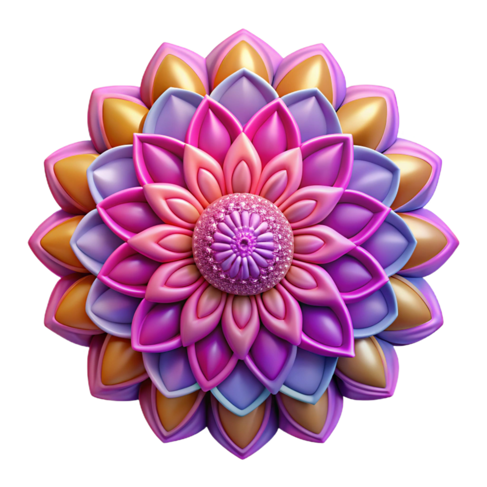 splendid vintage Hyper-specific professional render of an isolated, floating, intricate mandala pattern with vibrant colors Isolated cutout with Transparent Background ultra HD png