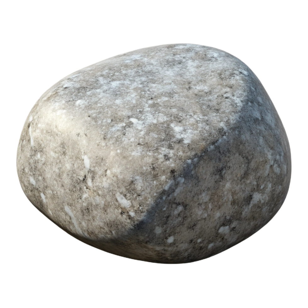 impressive distinguished Photorealistic, isolated cutout of a single, granite cobblestone with Transparent Background png