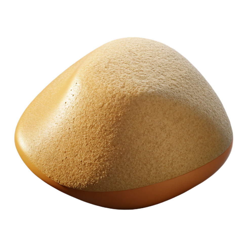 inspired mid-century Professional render of a single photorealistic ultra-detailed isolated cutout of a single grain of sand magnified with Transparent Background luxury png