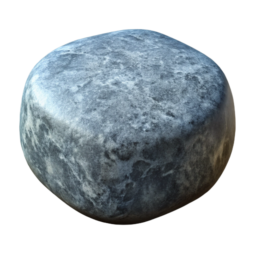 quintessential geometric Photorealistic, ultra-detailed, isolated cutout of a single, granite cobblestone Hyper-specific texture and color with Transparent Background top-tier png