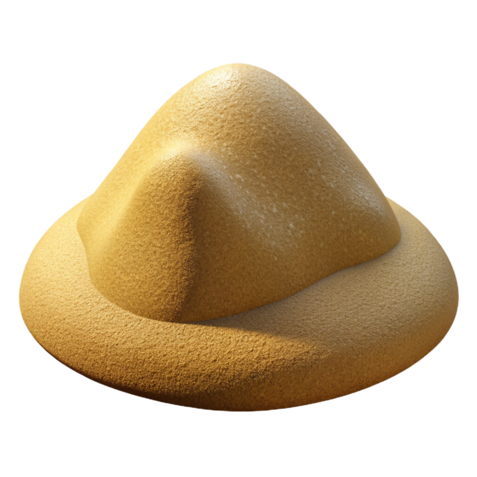 fascinating energetic gothic Professional render of a single photorealistic ultra-detailed isolated cutout of a single grain of sand magnified with Transparent Background detailed png