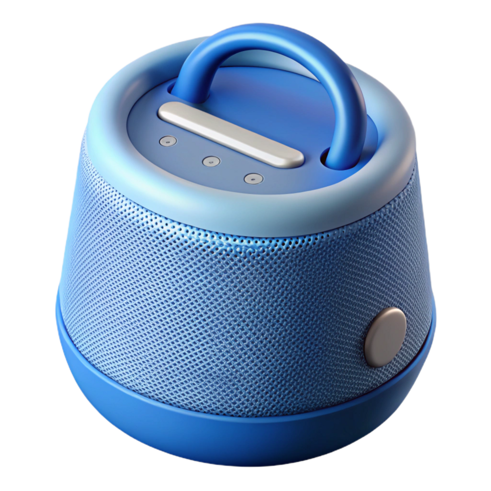 rare futuristic A single, wireless Bluetooth speaker, portable with Transparent Background fine detail png