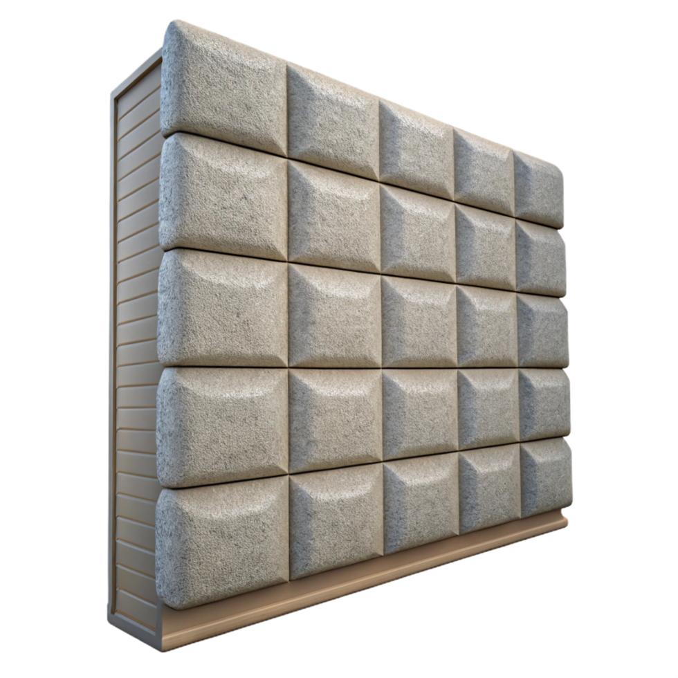 whimsical sumptuous Precast concrete panel, textured, building facade with Transparent Background high quality png