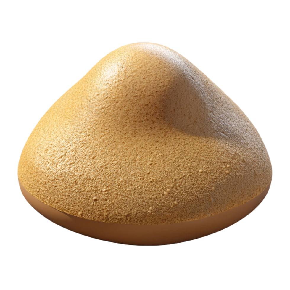 vibrant abstract Photorealistic professional render isolated cutout of a single grain of sand, magnified, textured, granular, with Transparent Background museum quality png