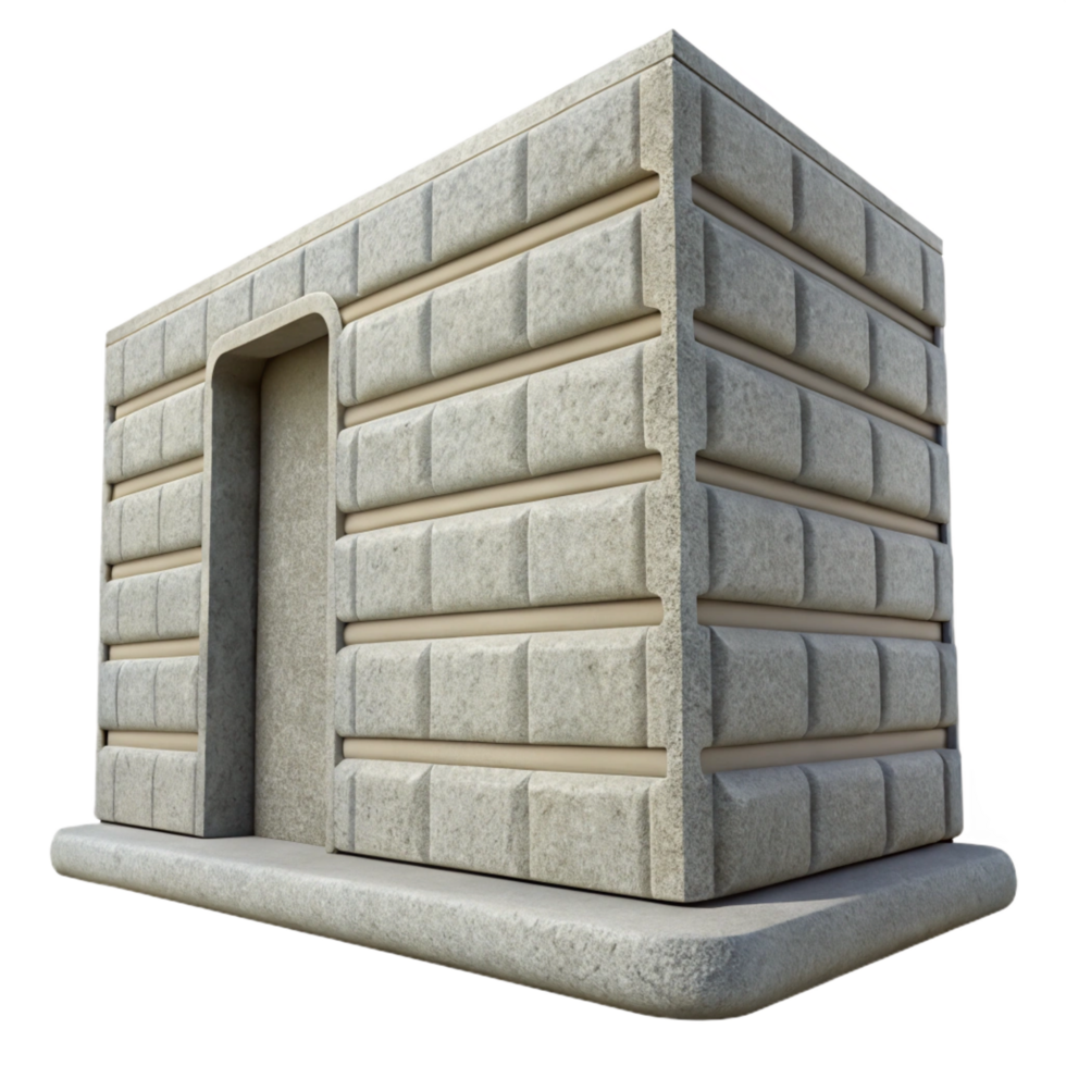 enchanting notable Precast concrete panel, textured, building facade with Transparent Background png