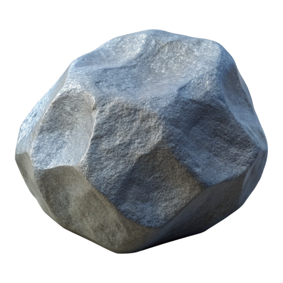 energetic striking Concept art style, isolated cutout of a single, rough-textured, grey granite rock with Transparent Background detailed png